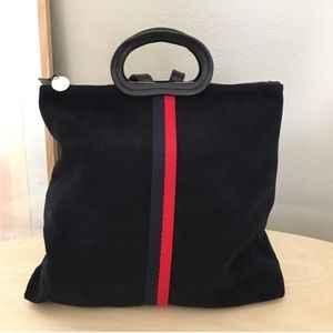 Clare V. Marcelle Navy Suede Backpack